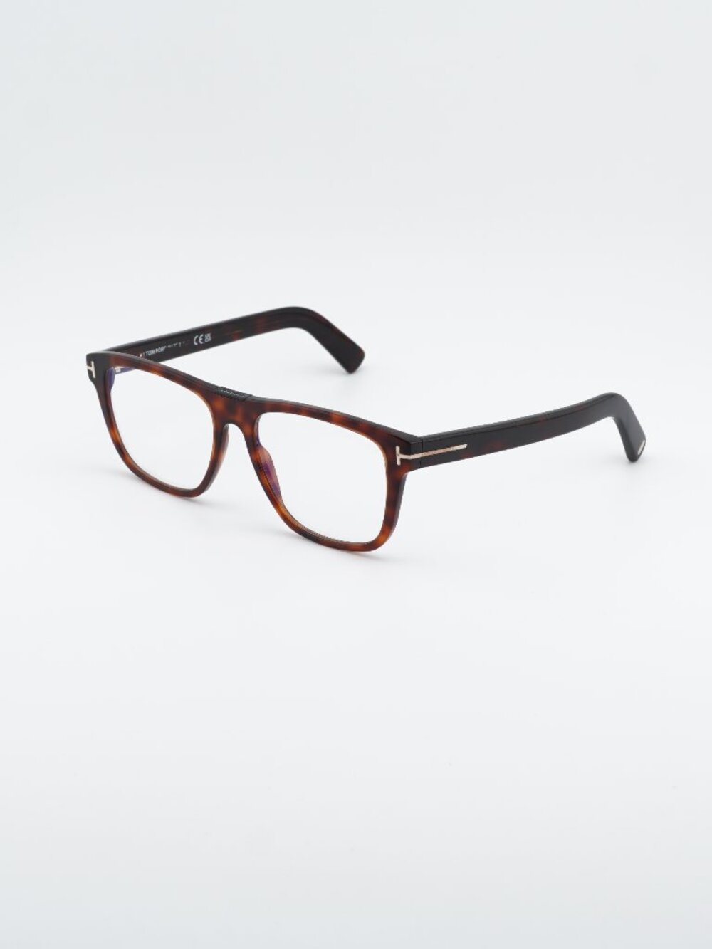 Tom Ford FT5902-B 054 Eyeglasses Havana Square Frame, Blue Light Block Lenses